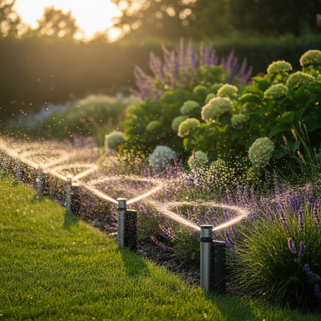Automated garden irrigation system with smart weather integration